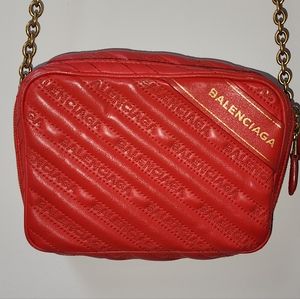 Balenciaga XS Blanket Reporter bag in Red